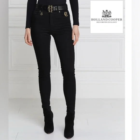 Holland Cooper Jodhpur Jean- black UK16 US12-14 - Picture 2 of 11
